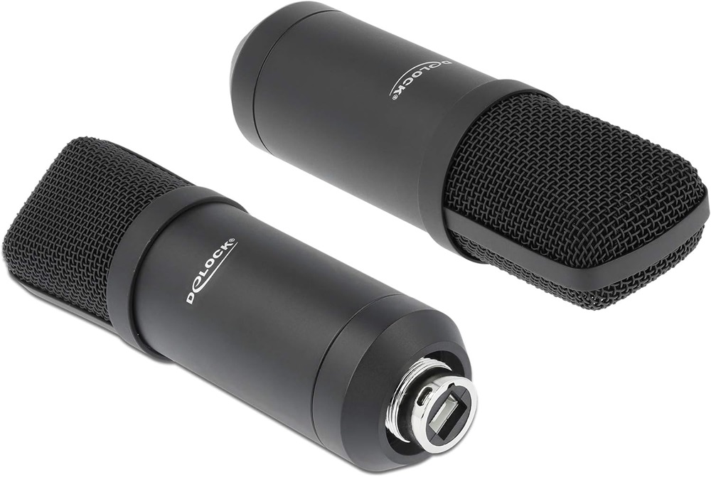 Delock 66300 Professzionális kondenzátor mikrofon-szett USB csatlakozóval podcasting-hoz és lejátszáshoz
