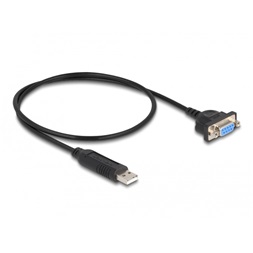 Delock 66453 USB 2.0 soros RS-232 adapterhez kompakt soros konnektor házzal 50 cm FTDI