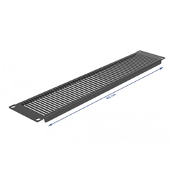 Delock 66671 19" 2U függőlegesen szellőző fekete panel