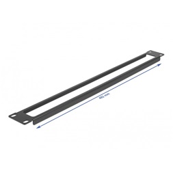 Delock 66674 19" 1U nyitott fekete panel