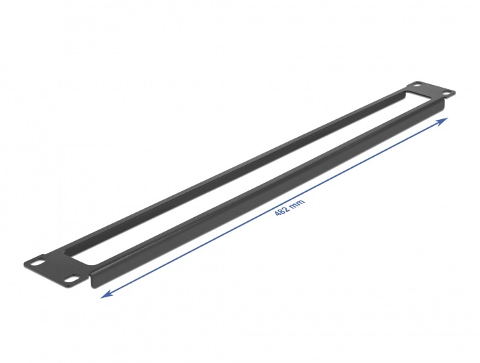 Delock 66674 19" 1U nyitott fekete panel