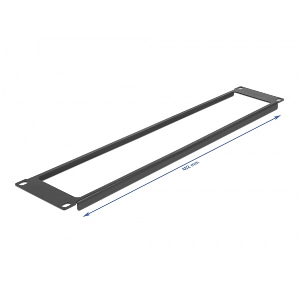 Delock 66675 19" 2U nyitott fekete panel