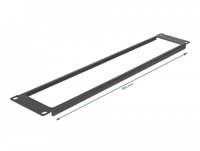 Delock 66675 19" 2U nyitott fekete panel