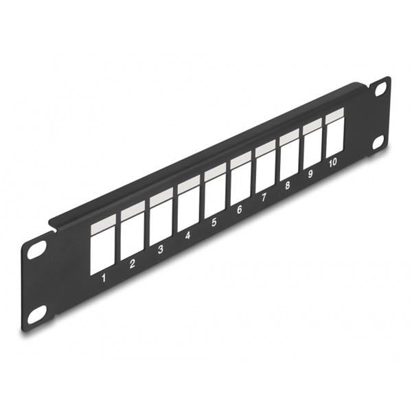 Delock 66676 10" 10 portos fekete Keystone patch panel