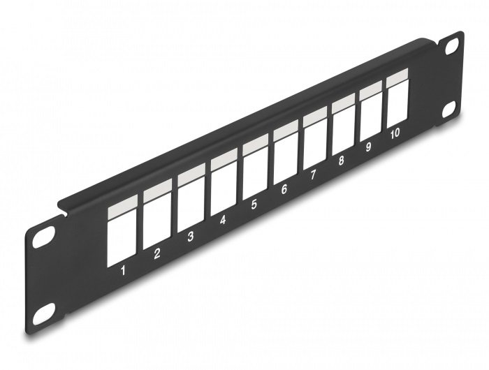 Delock 66676 10" 10 portos fekete Keystone patch panel