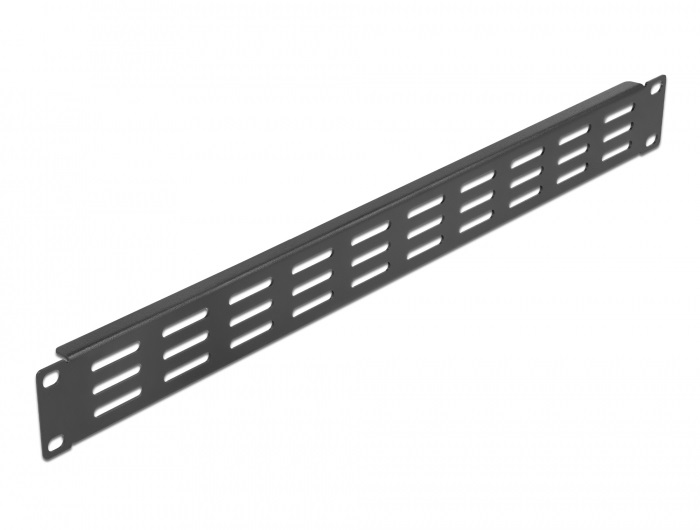 Delock 66679 19" 1U vízszintesen szellőző fekete panel
