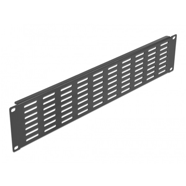 Delock 66680 19" 2U vízszintesen szellőző fekete panel