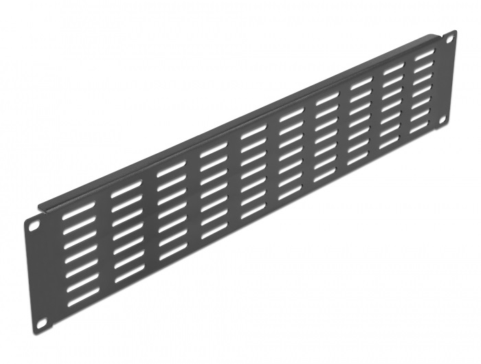 Delock 66680 19" 2U vízszintesen szellőző fekete panel