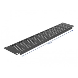 Delock 66680 19" 2U vízszintesen szellőző fekete panel