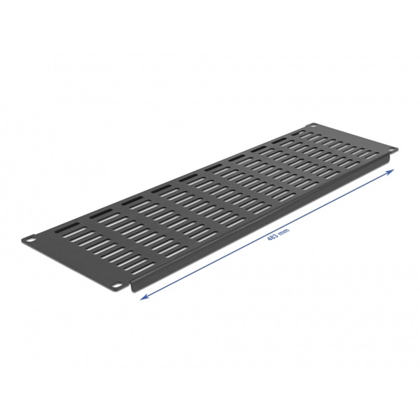 Delock 66681 19" 3U vízszintesen szellőző fekete panel