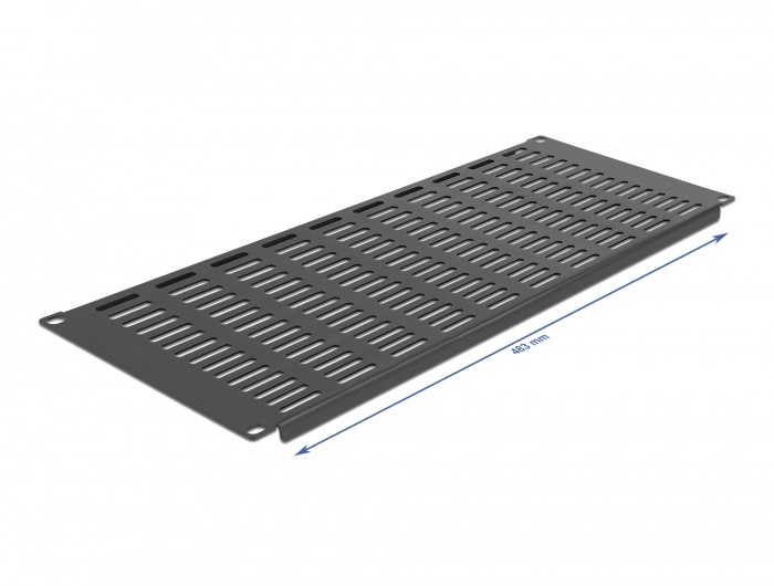 Delock 66682 19" 4U vízszintesen szellőző fekete panel