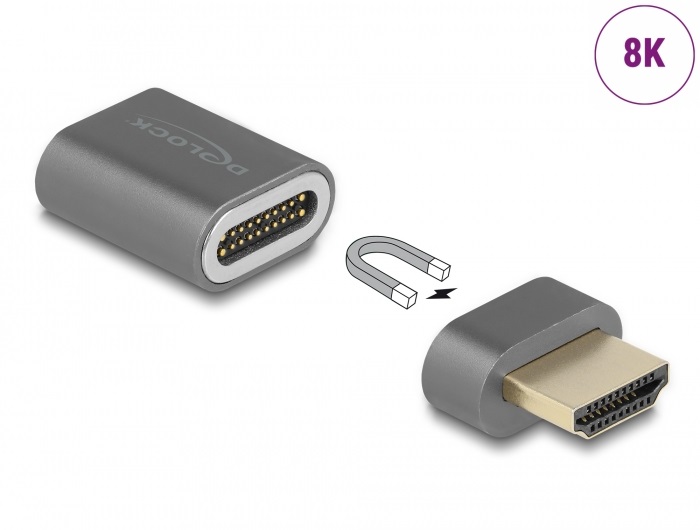 Delock 66684 HDMI apa - anya 8K 60Hz mágneses adapter