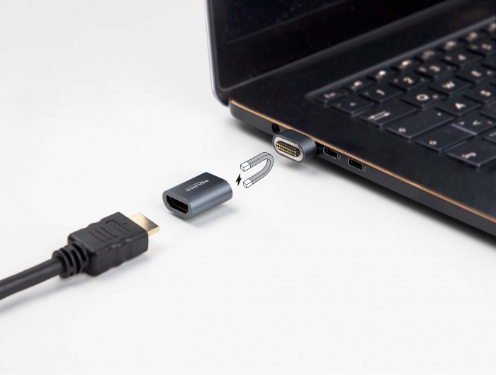Delock 66684 HDMI apa - anya 8K 60Hz mágneses adapter