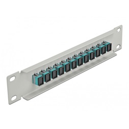 Delock 66784 10" SC Simplex 1U 12 portos szürke-vízkék üvegszálas patch panel