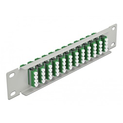 Delock 66797 10" LC Quad 1U 12 portos szürke-zöld üvegszálas patch panel