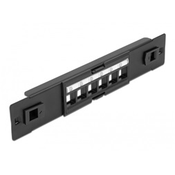 Delock 66819 10" 6 portos eszközmentes Keystone patch panel