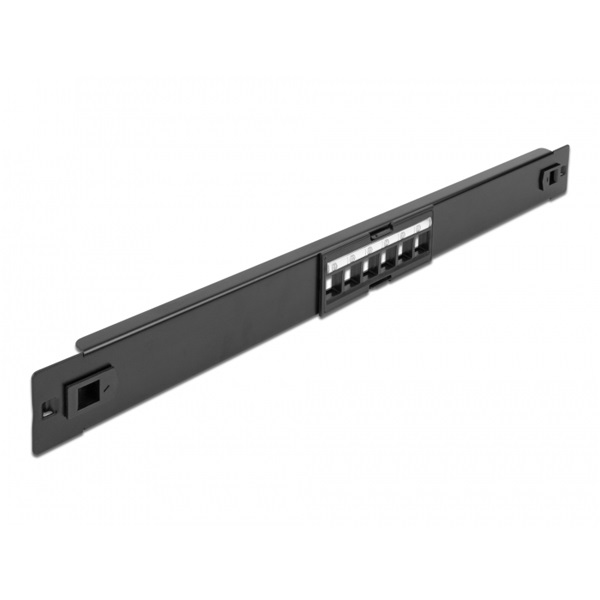 Delock 66820 19" 6 portos eszközmentes Keystone patch panel