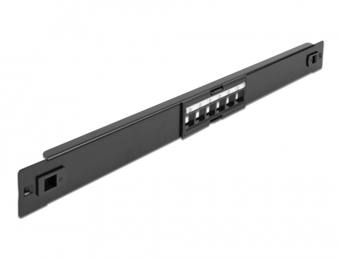 Delock 66820 19" 6 portos eszközmentes Keystone patch panel