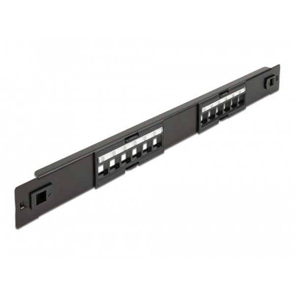 Delock 66821 19" 12 portos eszközmentes Keystone patch panel