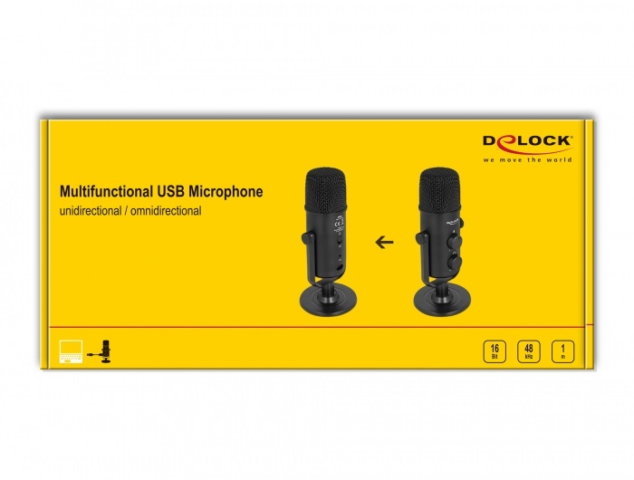 Delock 66822 USB kondenzátor streaming/podcasting mikrofon