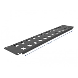 Delock 66837 19" 2U 24 portos fekete Keystone patch panel