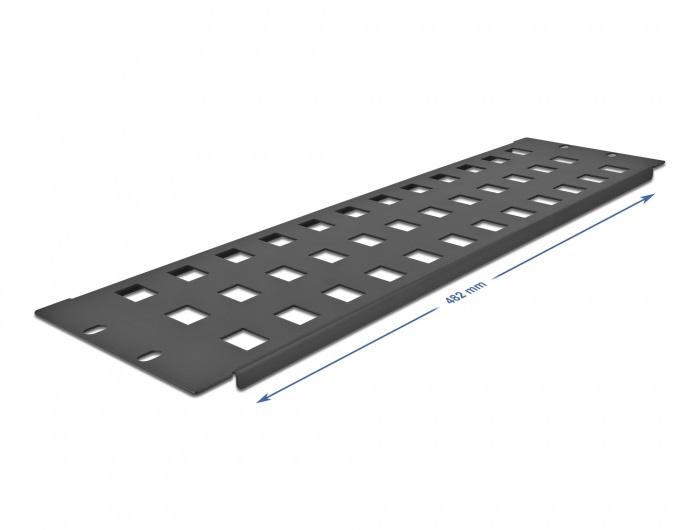 Delock 66838 19" 3U 48 portos fekete Keystone patch panel