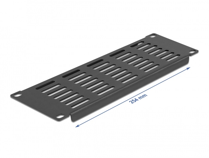 Delock 66840 10" 2U vízszintesen szellőző fekete panel