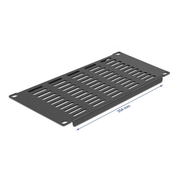 Delock 66841 10" 3U vízszintesen szellőző fekete panel