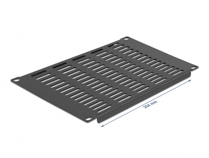 Delock 66842 10" 4U vízszintesen szellőző fekete panel