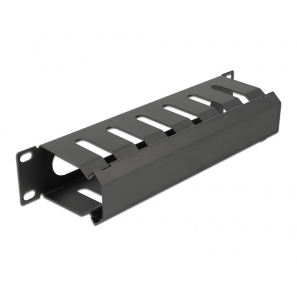 Delock 66843 10" 1U fekete nyitott fekete kábelkezelő menetpanel