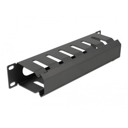 Delock 66843 10" 1U fekete nyitott fekete kábelkezelő menetpanel