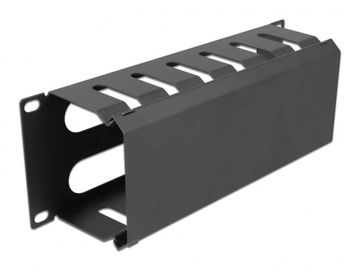 Delock 66844 10" 2U fekete nyitott fekete kábelkezelő menetpanel