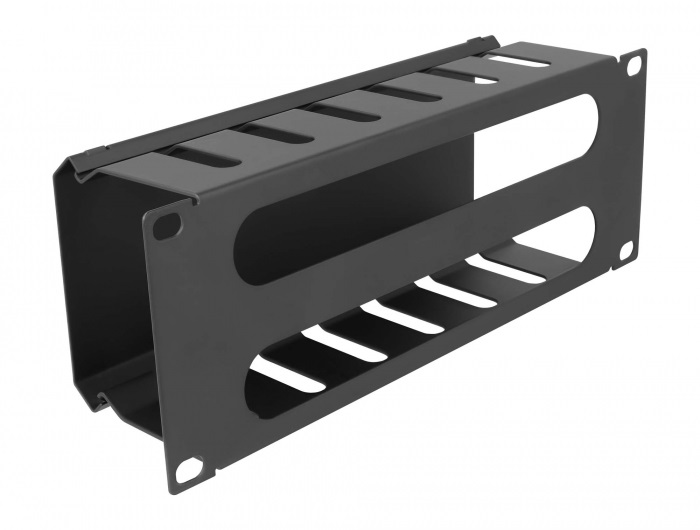 Delock 66844 10" 2U fekete nyitott fekete kábelkezelő menetpanel