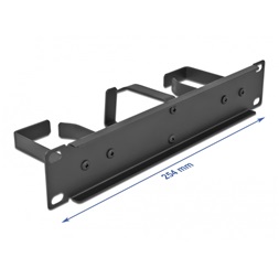 Delock 66847 10" 1U 2db horizontális + 1db vertikális hurokkal ellátott kábelkezelő menetpanel