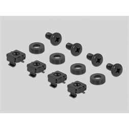 Delock 66847 10" 1U 2db horizontális + 1db vertikális hurokkal ellátott kábelkezelő menetpanel