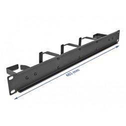 Delock 66848 19" 1U 2db horizontális + 3db vertikális hurokkal ellátott kábelkezelő menetpanel