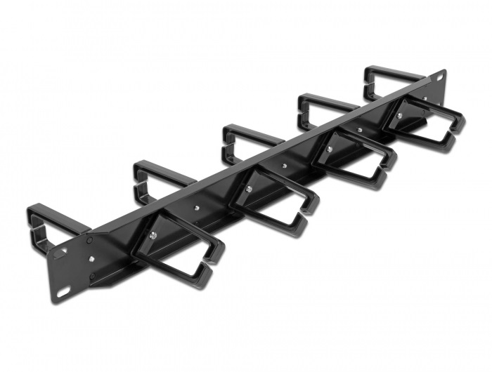 Delock 66850 19" dupla oldalú 9 hurokkal ellátott kábelrendező menetpanel