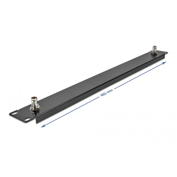Delock 66852 19" 1U 2xBNC anya fekete panel