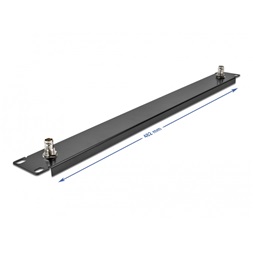 Delock 66852 19" 1U 2xBNC anya fekete panel