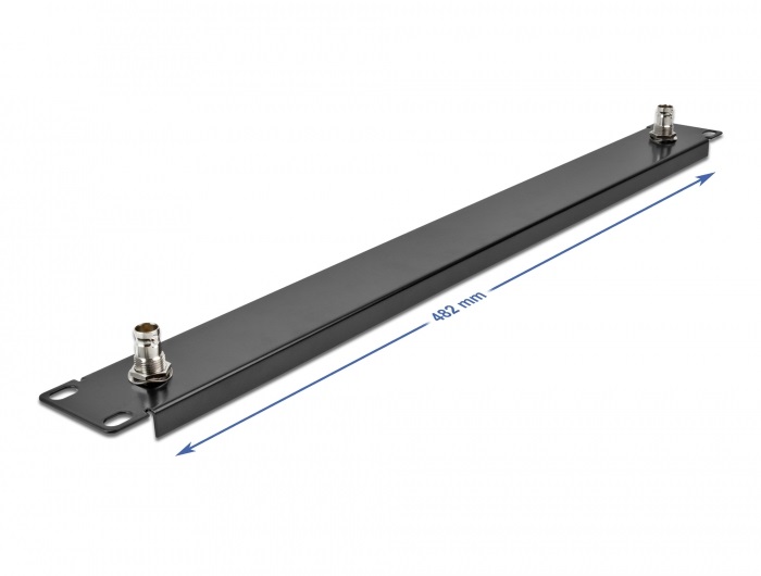 Delock 66852 19" 1U 2xBNC anya fekete panel