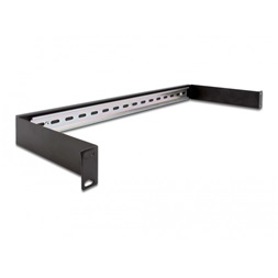 Delock 66883 19" 1U fekete DIN sin panel