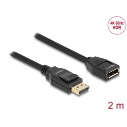 Delock 80002 2m DisplayPort 1.2 4K 60 Hz bővítőkábel