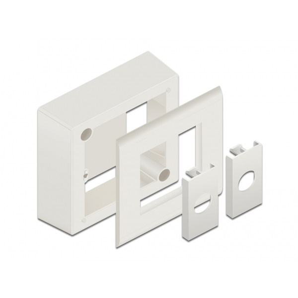 Delock 81332 Easy 45 82x82mm falra rögzíthető fehér ház