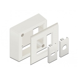 Delock 81332 Easy 45 82x82mm falra rögzíthető fehér ház