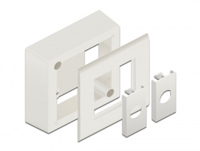 Delock 81332 Easy 45 82x82mm falra rögzíthető fehér ház