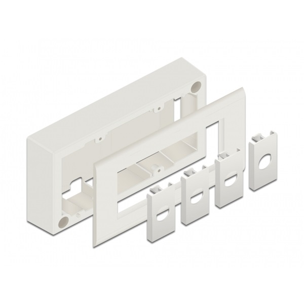 Delock 81333 Easy 45 152x82mm falra rögzíthető fehér ház