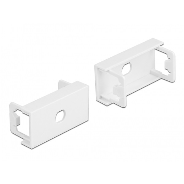 Delock 81365 Easy 45 45x22,5mm M8 csavarodásgátlós 10db-os kerek kivágású fehér modullemez