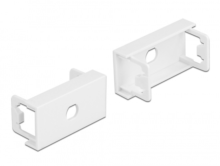 Delock 81365 Easy 45 45x22,5mm M8 csavarodásgátlós 10db-os kerek kivágású fehér modullemez