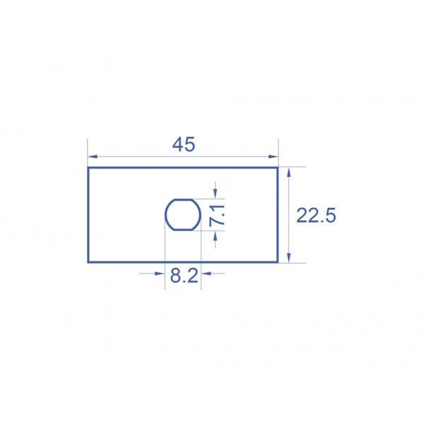 Delock 81365 Easy 45 45x22,5mm M8 csavarodásgátlós 10db-os kerek kivágású fehér modullemez
