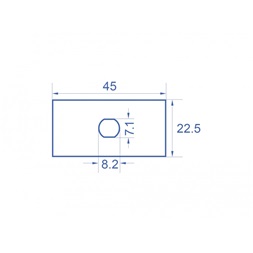 Delock 81365 Easy 45 45x22,5mm M8 csavarodásgátlós 10db-os kerek kivágású fehér modullemez